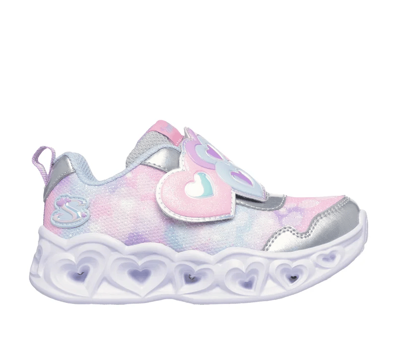 Skechers Heart Lights - Lovin Reflection - Silver/Multi