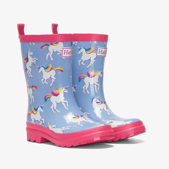 Hatley Kids Unicorn Sky Dance Shiny Rain Boots