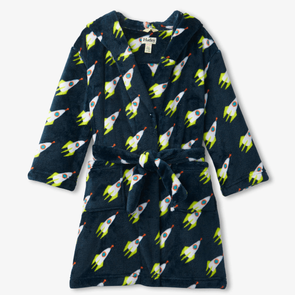 Hatley Robes Hatley Rocket man fleece robe - Blue nights