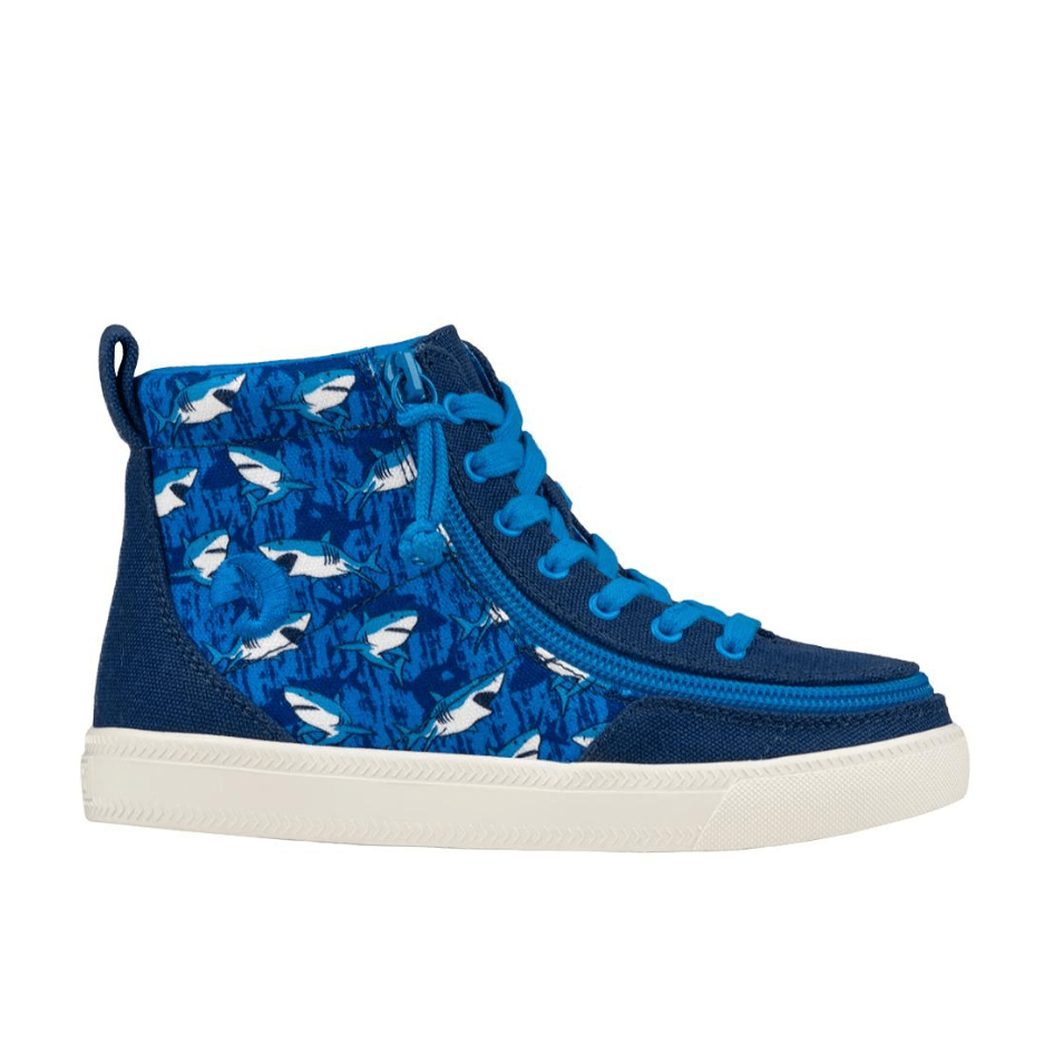 Billy Footwear High Tops Billy Footwear - Blue Sharks Classic Lace High