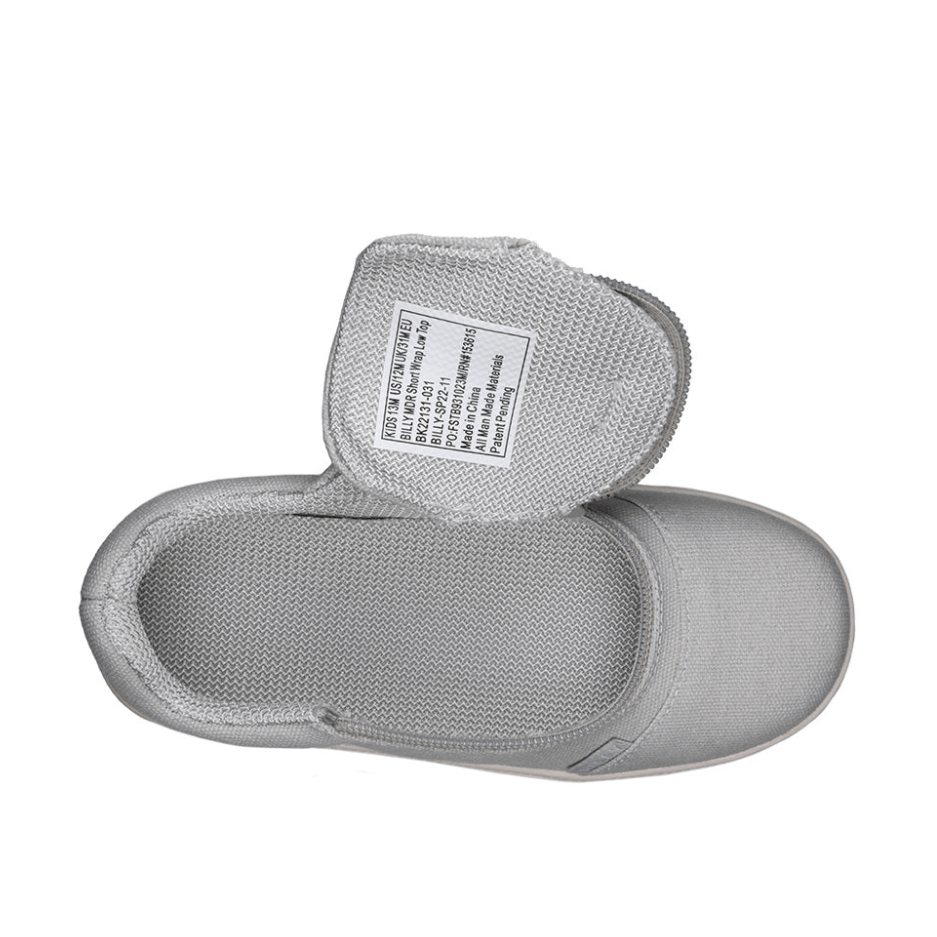 Billy Footwear High Tops Billy Footwear - Grey Billy XDR Short Wrap Low Top - Extra Wide