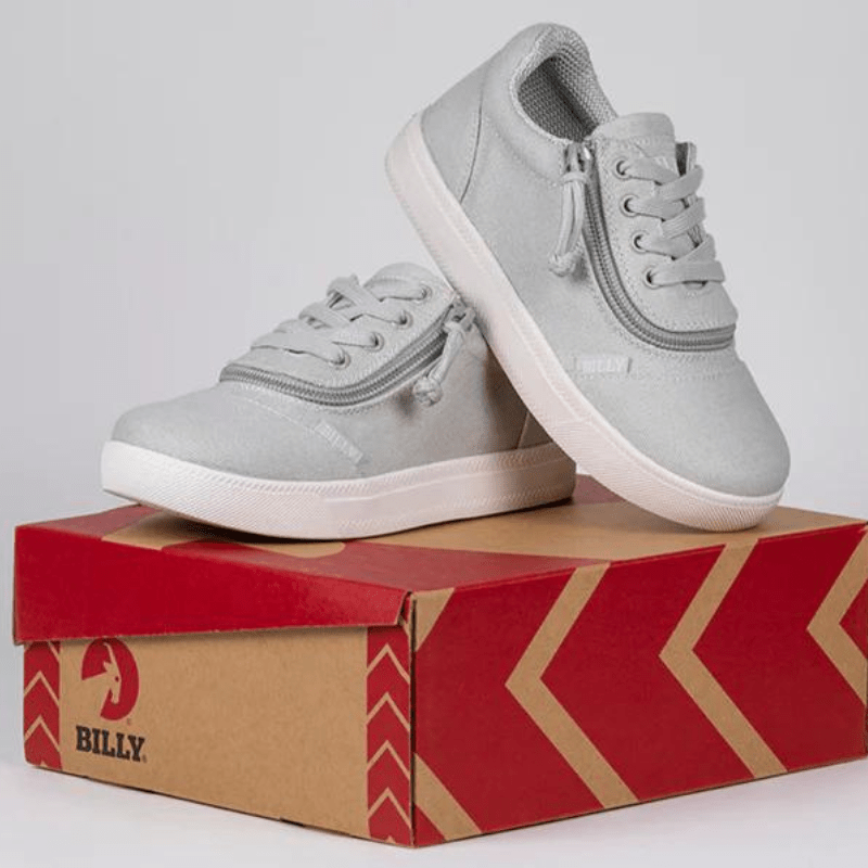 Billy Footwear High Tops Billy Footwear - Grey Billy XDR Short Wrap Low Top - Extra Wide