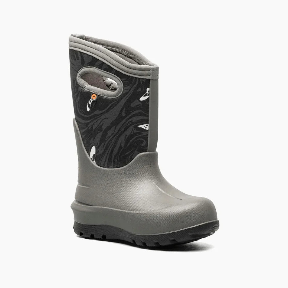 Bogs Winter Boots 10 Little Kids Bogs Big Kids K Neoclassic Spoky - Gray Multi