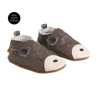 En Fant Slippers 19 EU En Fant Leather Slippers - Chesnut
