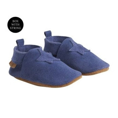 En Fant Slippers 19 EU En Fant Leather Slippers - Star Grisaille