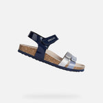 GEOX Sandals 24EU GEOX Girls J Adriel Navy/Silver