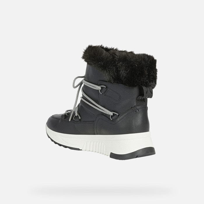 GEOX Women GEOX Women D Falena Black Leather Winter Boot