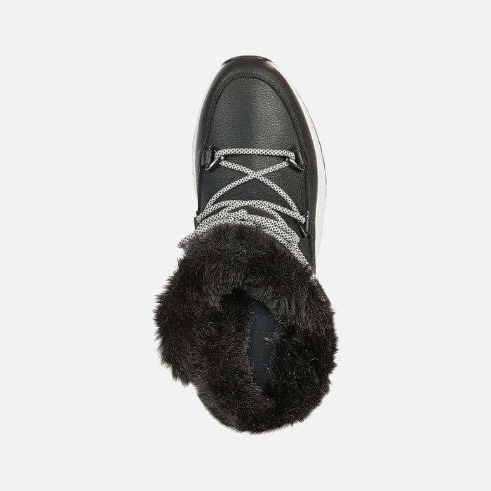 GEOX Women GEOX Women D Falena Black Leather Winter Boot