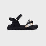 Mayoral Sandals Mayoral Sandals with Braid - Black/Gold