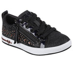 Skechers Sneaker 10 Little Kids Skechers Shoutouts Deluxe Shine - Black