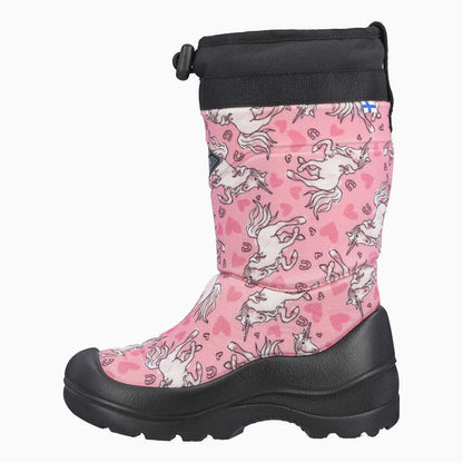 Kuoma Kids' Winter Boots Lumilukko - Rose Unicorn