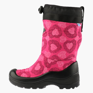 Kuoma Kids' Winter Boots Lumilukko - Pink Heart