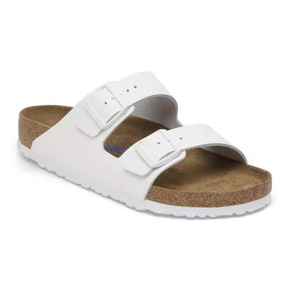 Birkenstock Arizona Sandals (Soft Footbed)- White Leather