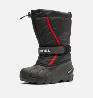Sorel Flurry Winter Boot - Black/Bright Red