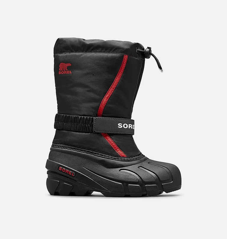 Sorel Flurry Winter Boot - Black/Bright Red