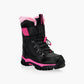 Toasty_k stretch lace toggle velcro winter kid boots - Black/Raspberry