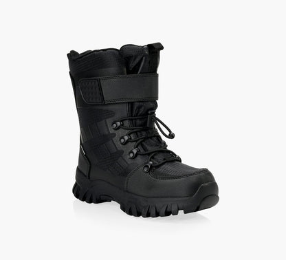 Tango_t stretch lace toggle velcro winter kid boots - Black