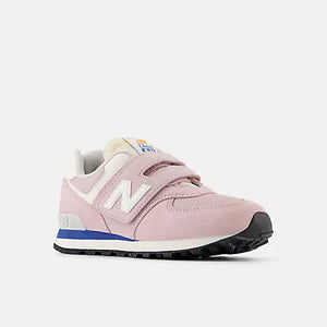 New Balance 574 Hook & Loop Sneakers- Pink/ Blue