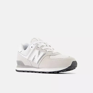 New Balance 574 Lace Up Sneakers- Grey/ White