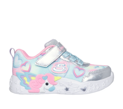 Skechers Unicorn Charmer - Lil Heart Sparkles Silver/Multi