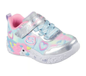 Skechers Unicorn Charmer - Lil Heart Sparkles Silver/Multi
