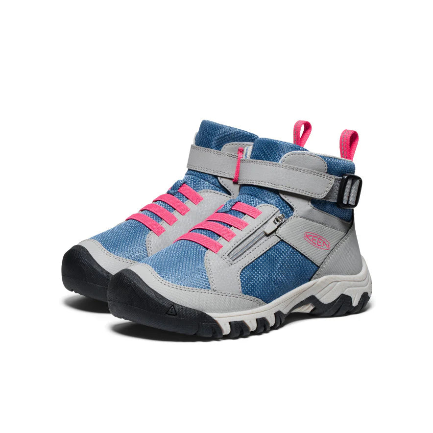 Keen Big Kids' Targhee Boundless Hiking Boot - Alloy/Rouge Red