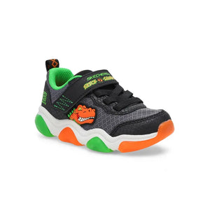 Skechers Play Scene - Mighty Glow Dino Bolt - Black/Orange