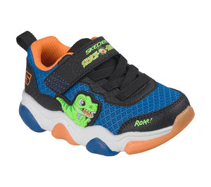 Skechers Play Scene - Mighty Glow Dino Bolt - Black/Blue