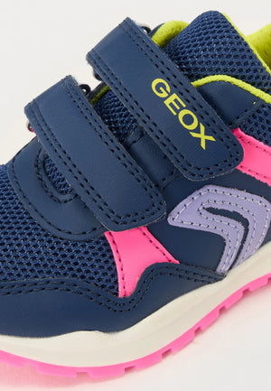 GEOX Girls Pavel Junior Navy/Fluo Fuchsia