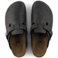 Birkenstock Boston Clogs - Black Oiled Leather