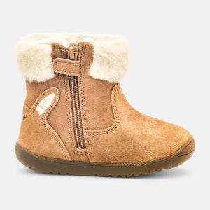 Geox B Macchia G Trim Girls Infant Boots - Whiskey Suede