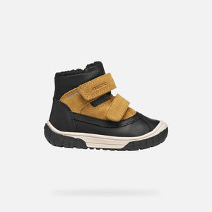 GEOX Boys' Omar Baby Winter Boots Black/Dark Yellow