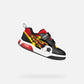 GEOX Boys Inek Light Up Runners - Black/Yellow