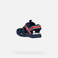 GEOX Boys Vaniett Closed Toe Sandals - Navy/Red
