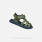 GEOX Toddler Fusbetto Water-resistant Sandals - Sage/Navy