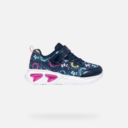 GEOX Girls Assister Light Up Runners - Blue