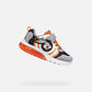 GEOX Boys Ciberdron Light Up Runners - Grey/Orange