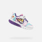 GEOX Girls Ciberdron Light Up Runners - White/Pink