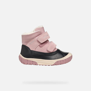 GEOX Girls Omar Baby Winter Boots Black/Rose