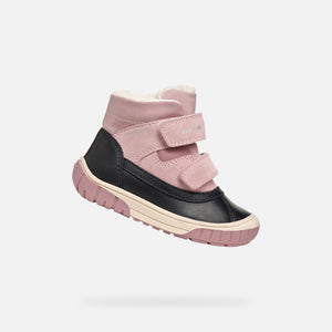 GEOX Girls Omar Baby Winter Boots Black/Rose