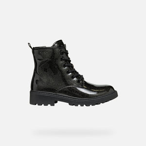 GEOX Casey Girl Combat Boot Black