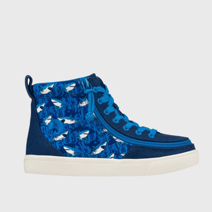 Billy Footwear High Tops Billy Footwear - Blue Sharks Classic Lace High