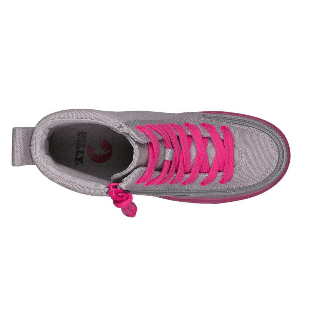 Billy Footwear High Tops Billy Footwear - Grey/Pink BILLY Classic Lace High