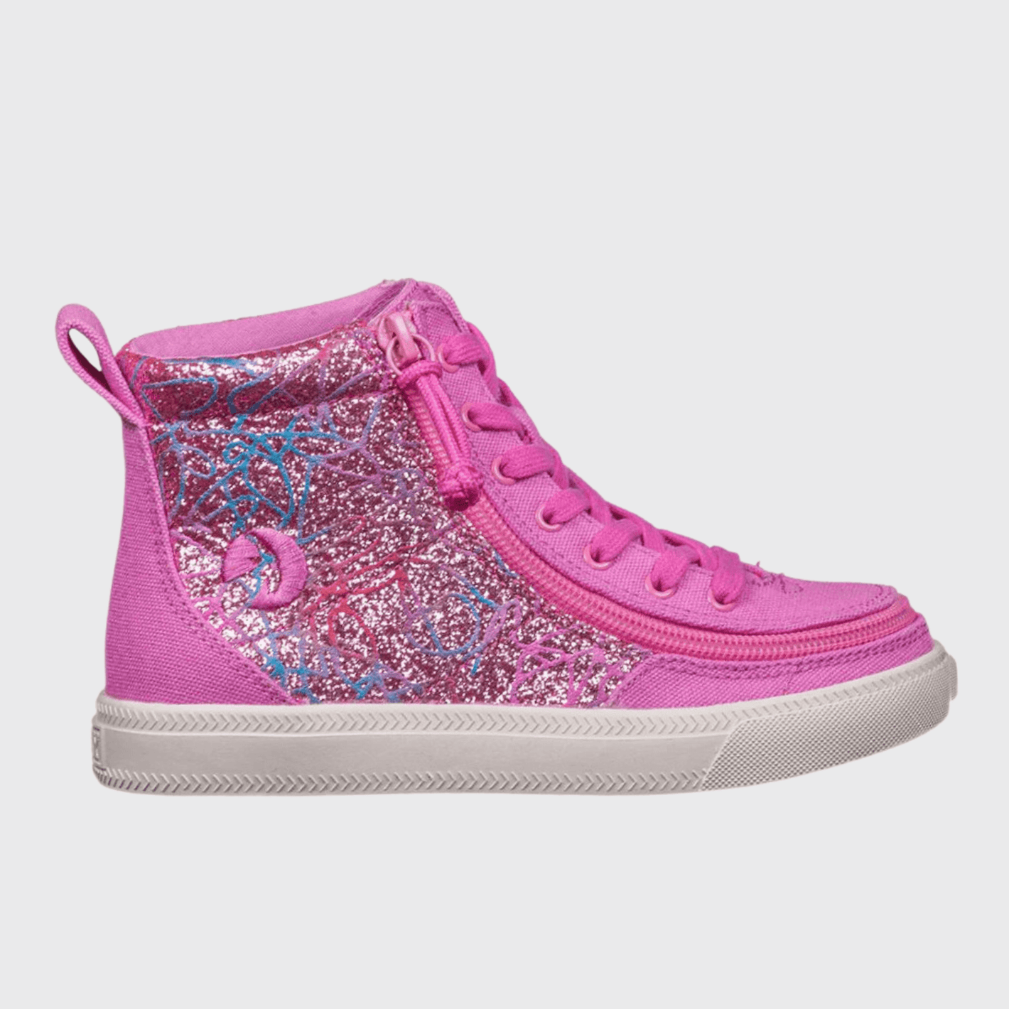 Billy Footwear High Tops Billy Footwear - Pink Print Canvas BILLY Classic Lace High