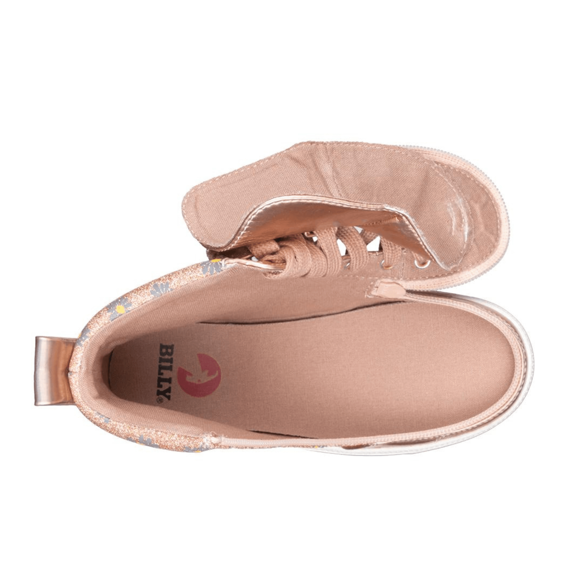 Billy Footwear High Tops Billy Footwear - Rose Gold Daisy BILLY Classic Lace High