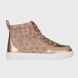Billy Footwear High Tops Billy Footwear - Rose Gold Daisy BILLY Classic Lace High