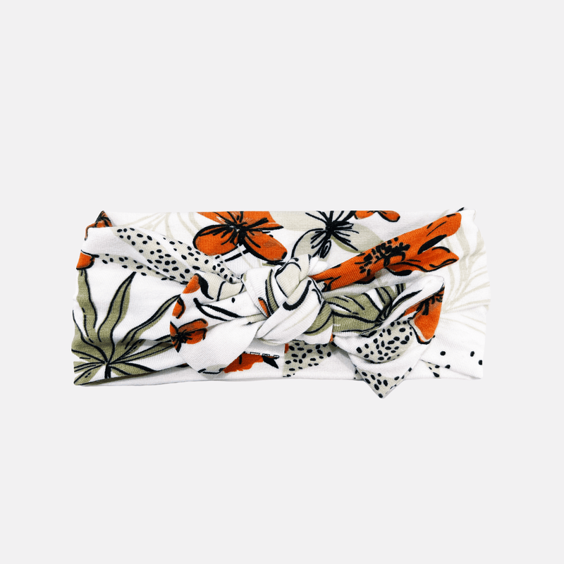 Coccoli Baby Headband - Cream Tropical Floral Print