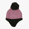 Color Kids Hats 48 Color Kids Baby hat with wool pom-pom - Lilac/charcoal