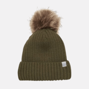 Color Kids Hats Color Kids Hat W. Detachable Fake Fur- Dark Olive