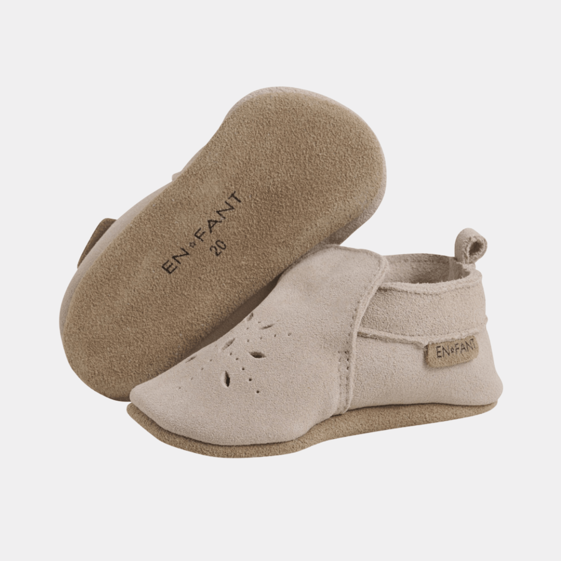 En Fant First Step Shoes En-Fant Leather Slippers - Beige